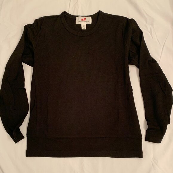 black H&M + Comme des Garcons wool sweater - Picture 8 of 9